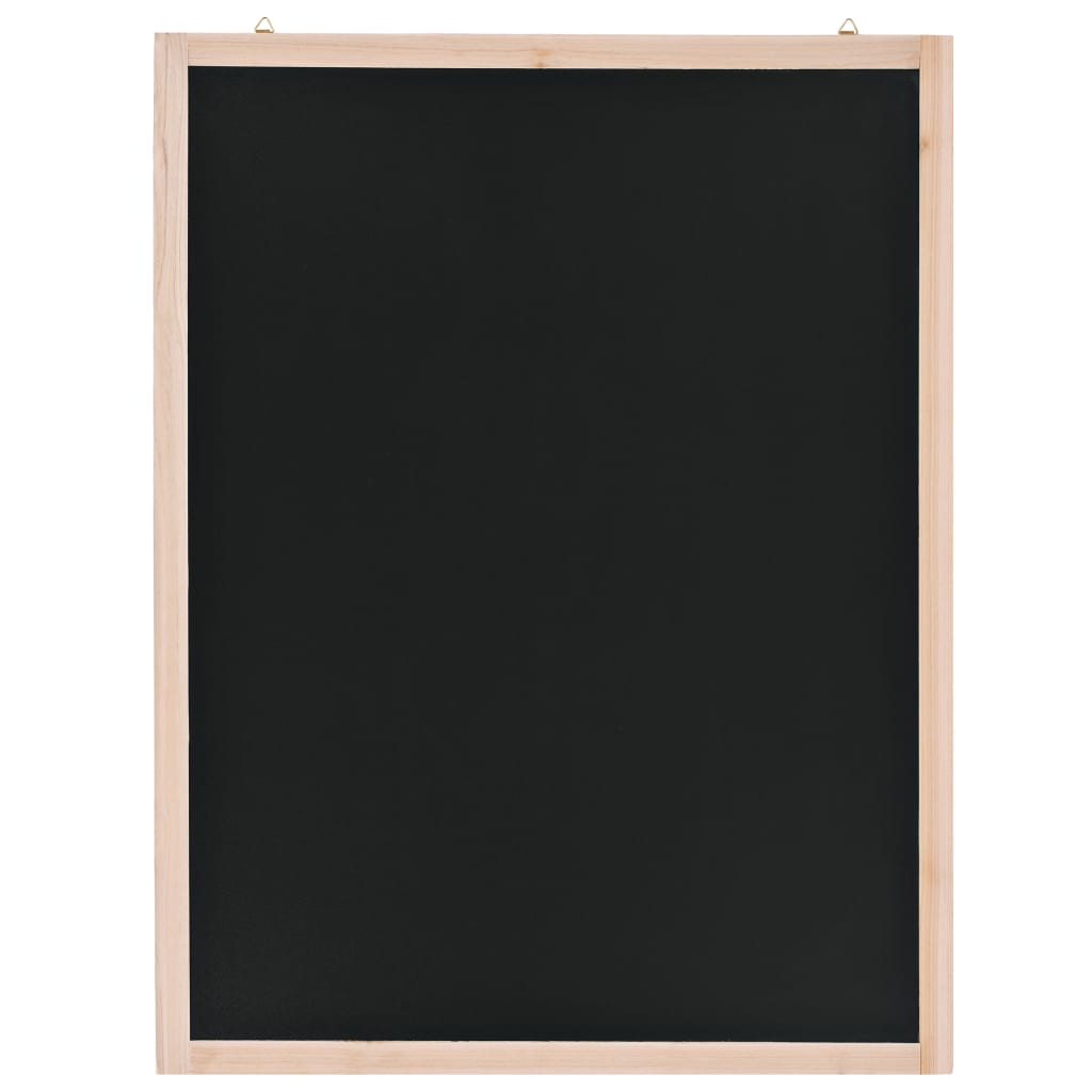 vidaXL Stenska črna tabla iz cedrovine 60x80 cm