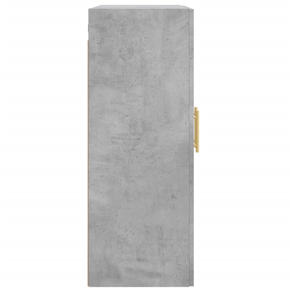 vidaXL Stenska omarica betonsko siva 69,5x34x90 cm inženirski les