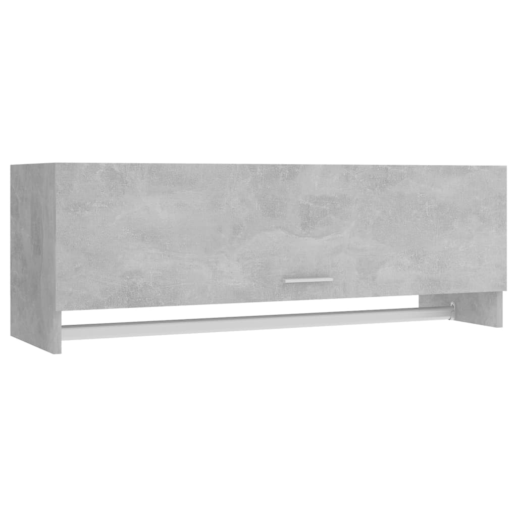 vidaXL Garderobna omara betonsko siva 100x32,5x35 cm iverna plošča