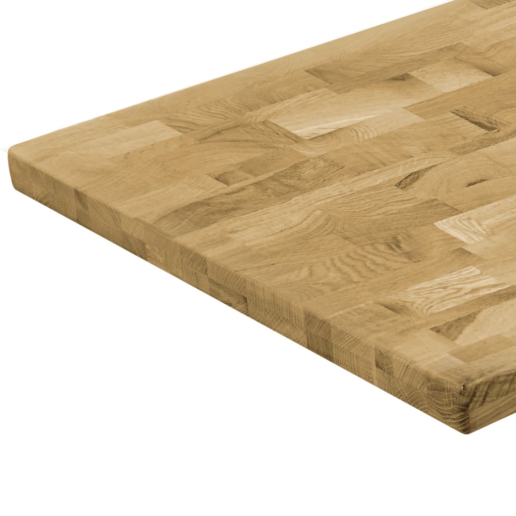 vidaXL Površina za mizo trden hrastov les pravokotna 44 mm 140x60 cm