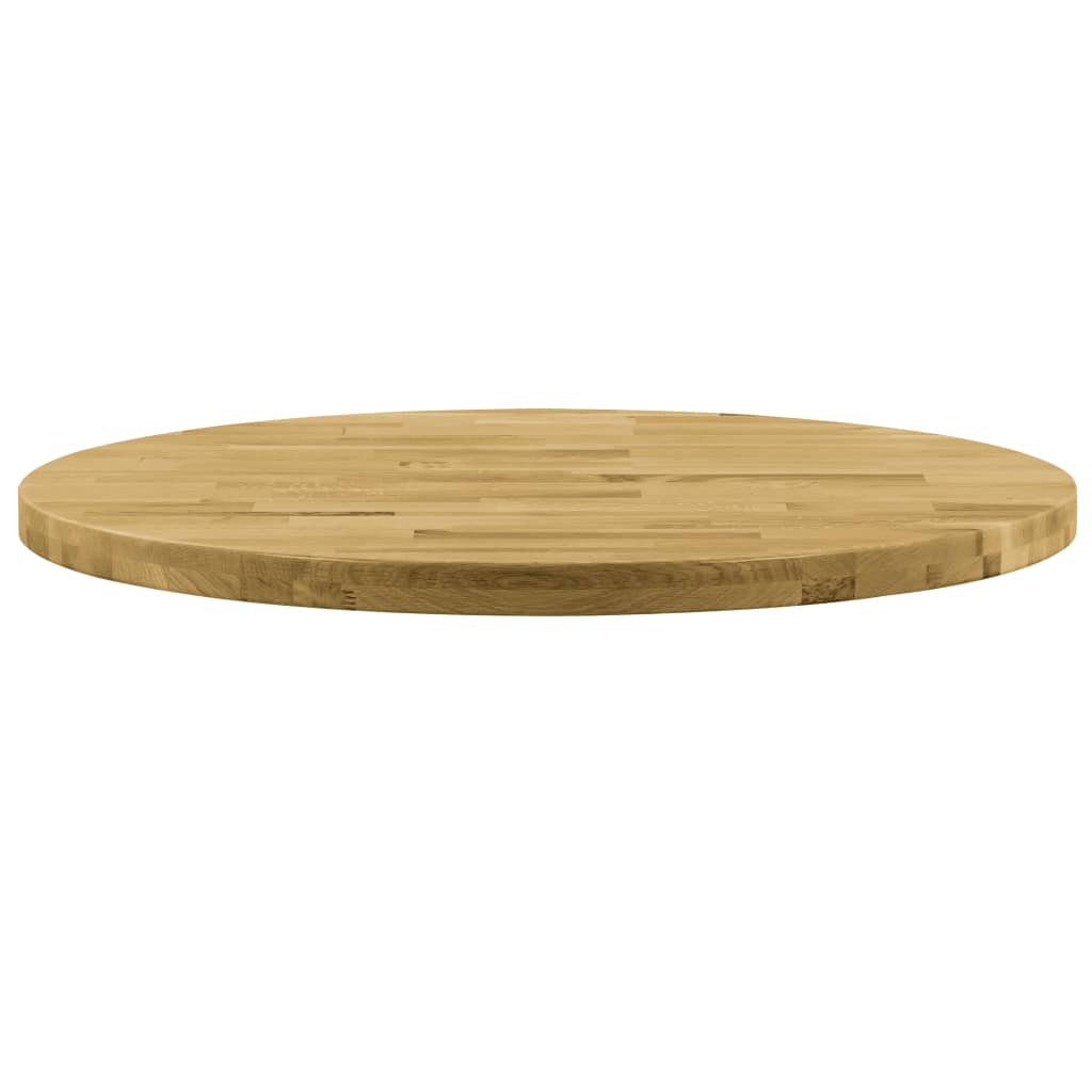 vidaXL Površina za mizo trden hrastov les okrogla 44 mm 900 mm