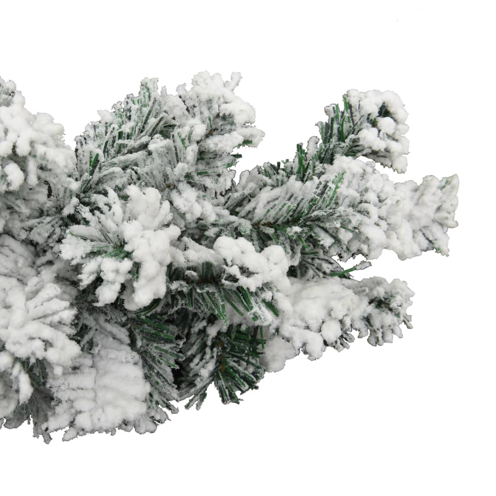 vidaXL Božična girlanda s snegom zelena 10 m PVC