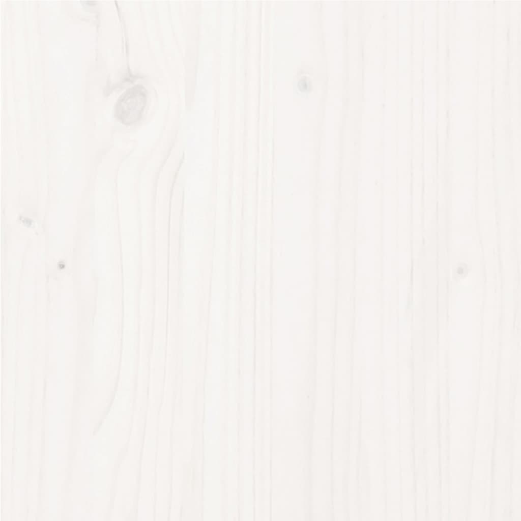 vidaXL Posteljni okvir bel iz trdne borovine 90x200 cm