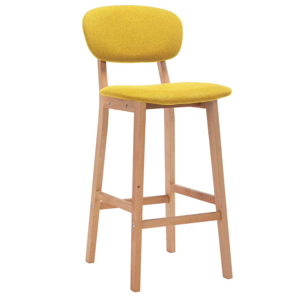 vidaXL Barski stolčki 2 kosa gorčično rumeno blago