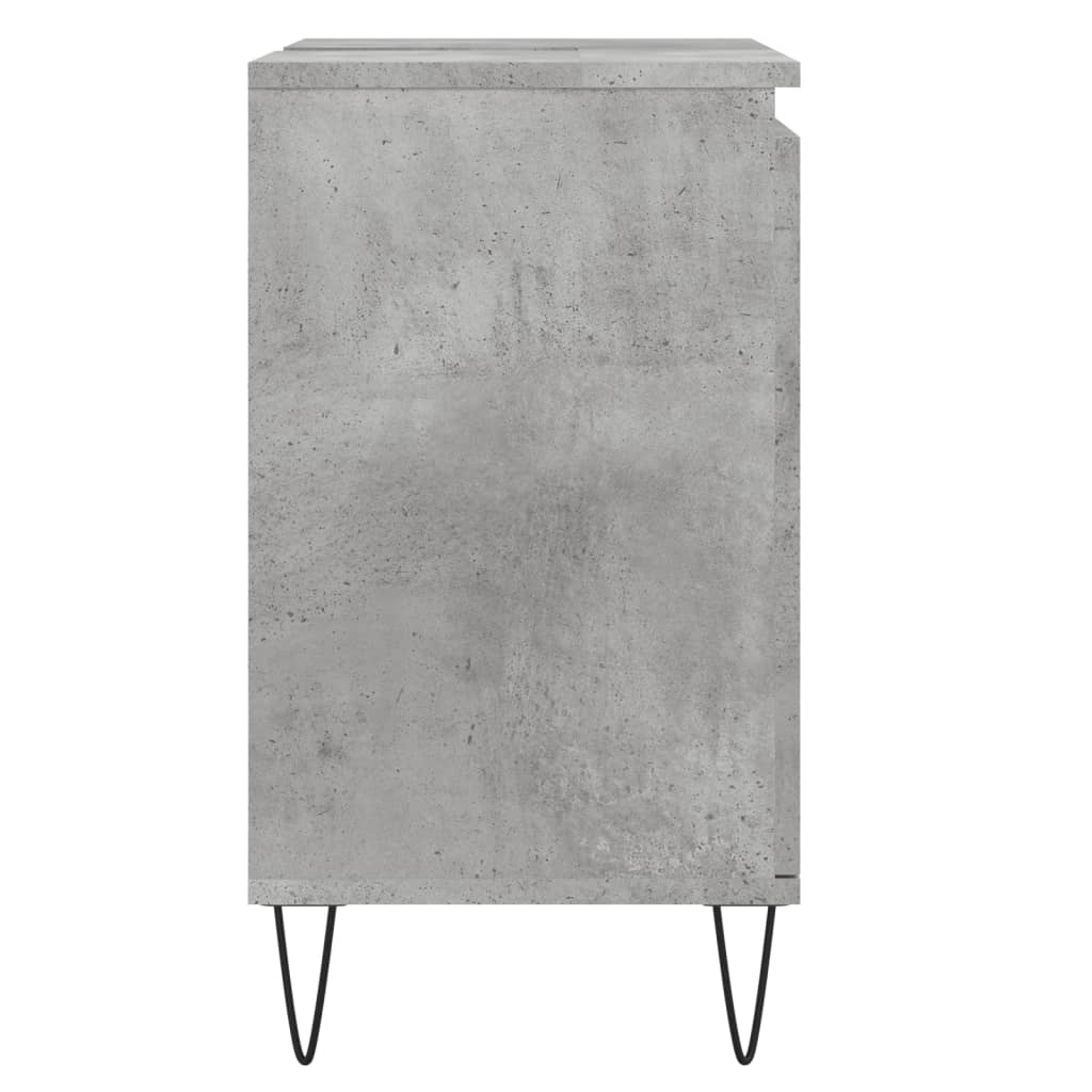 vidaXL Kopalniška omarica betonsko siva 58x33x60 cm inženirski les