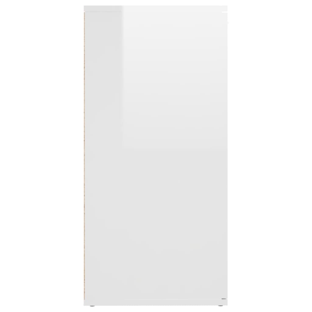 vidaXL Komoda visok sijaj bela 160x36x75 cm iverna plošča