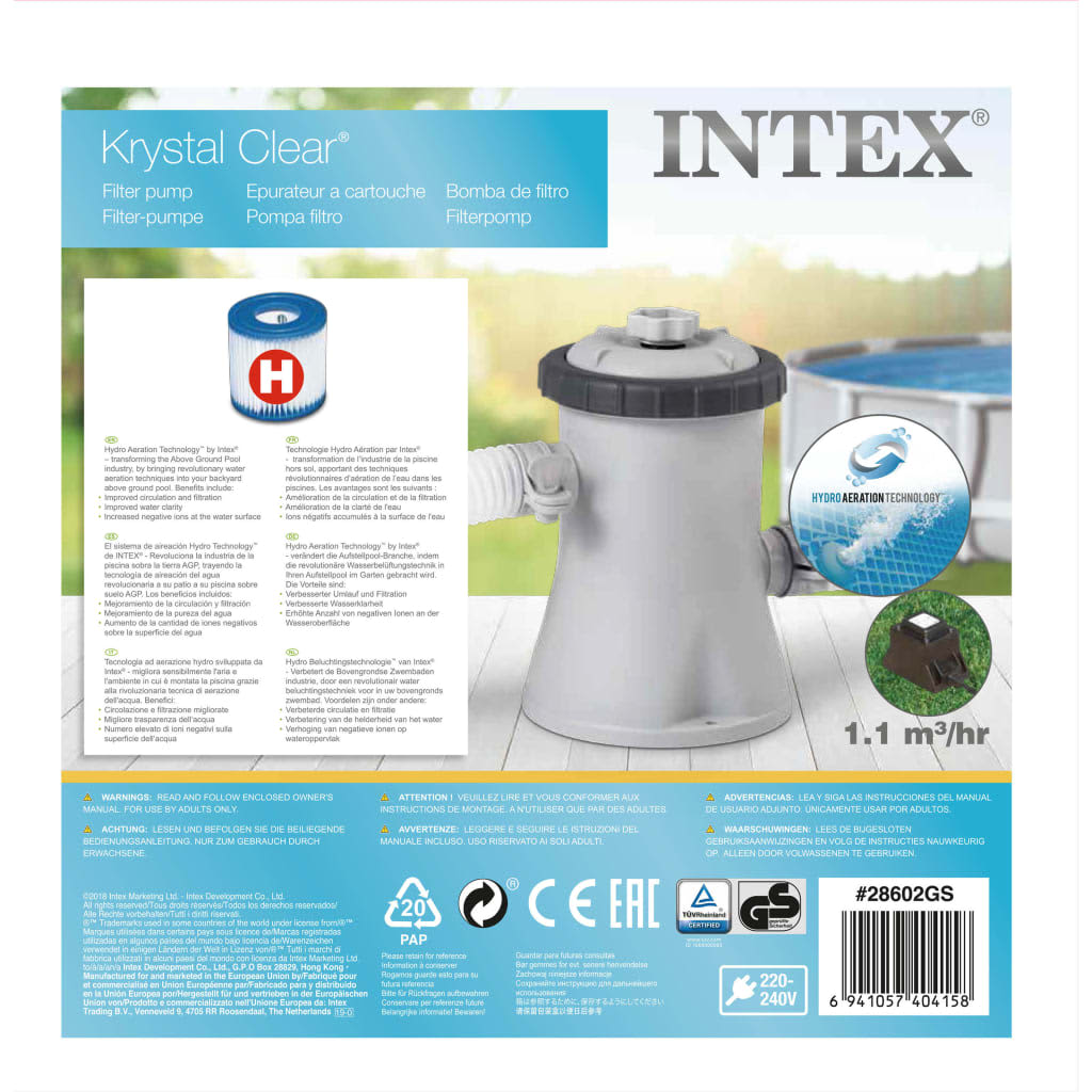 Intex Filtrirna črpalka s kartušo 1250 L/h 28602GS