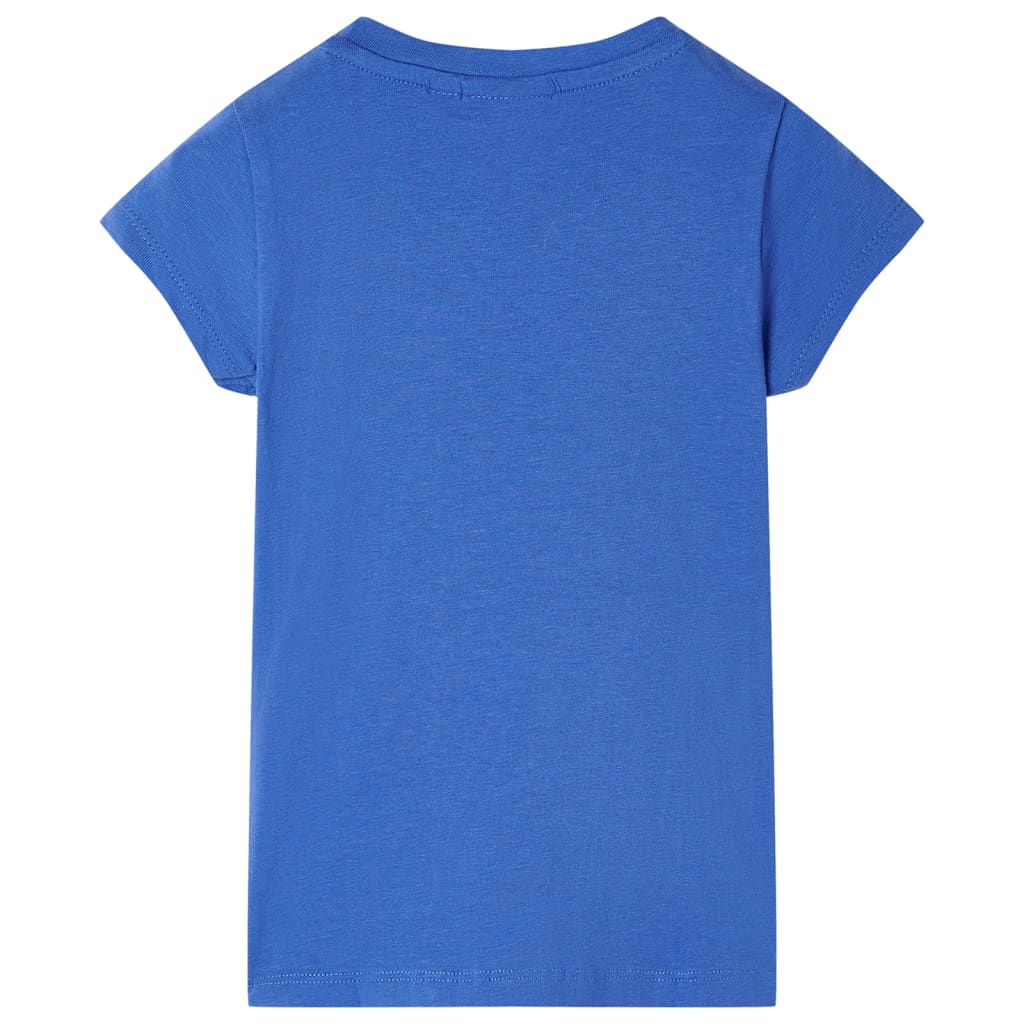 Otroška majica s kratkimi rokavi kobaltno modra 116