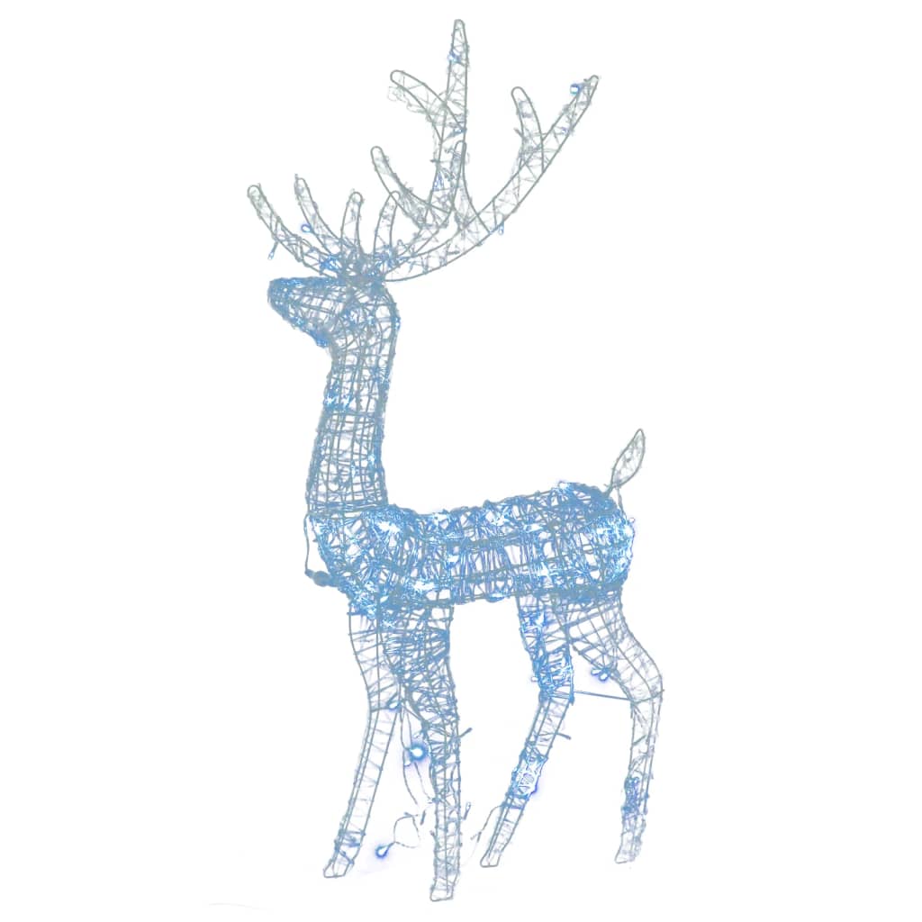 vidaXL Božični severni jelen iz akrila 2 kosa 120 cm hladno bel