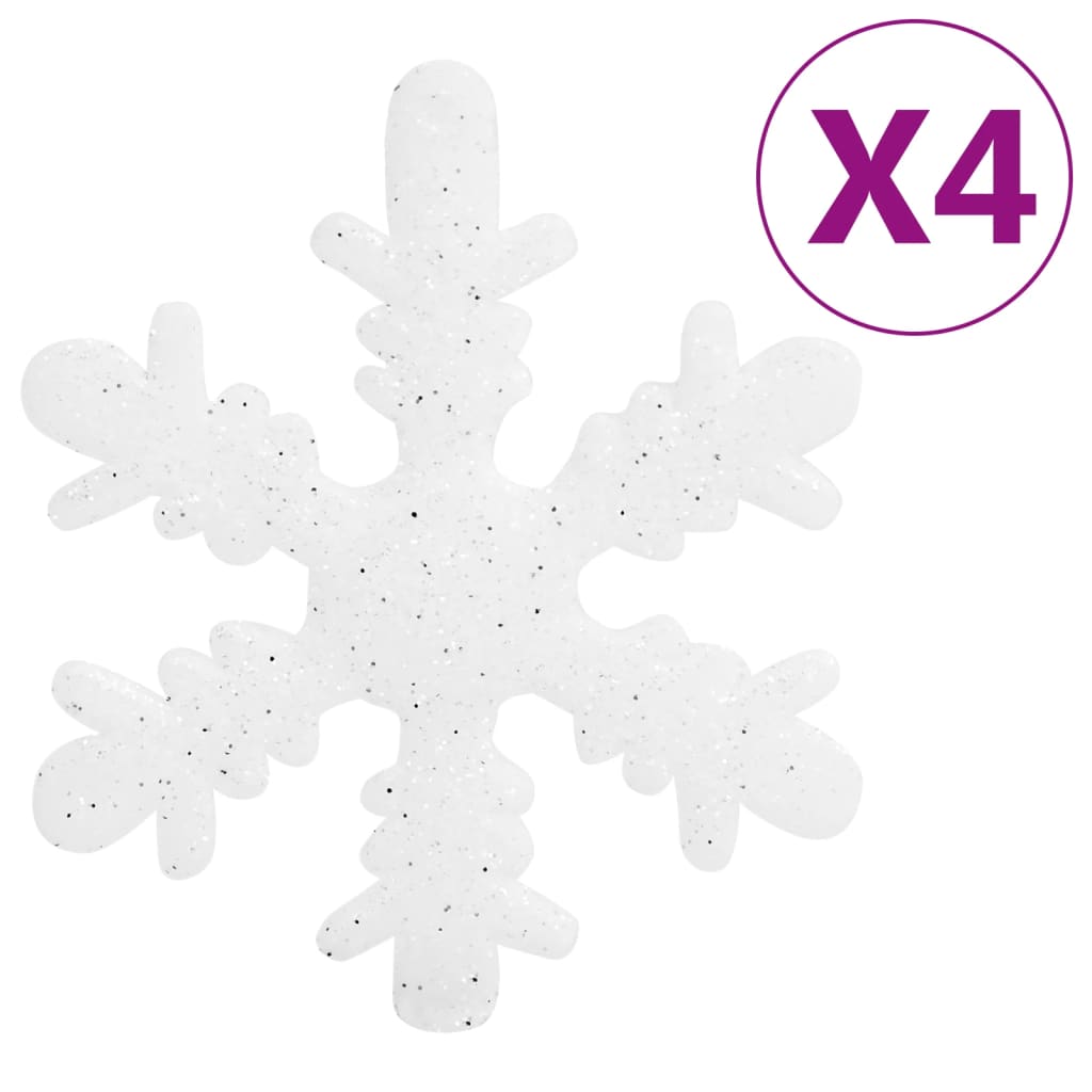 vidaXL Komplet božičnih bučk 111 kosov bele in sive polistiren