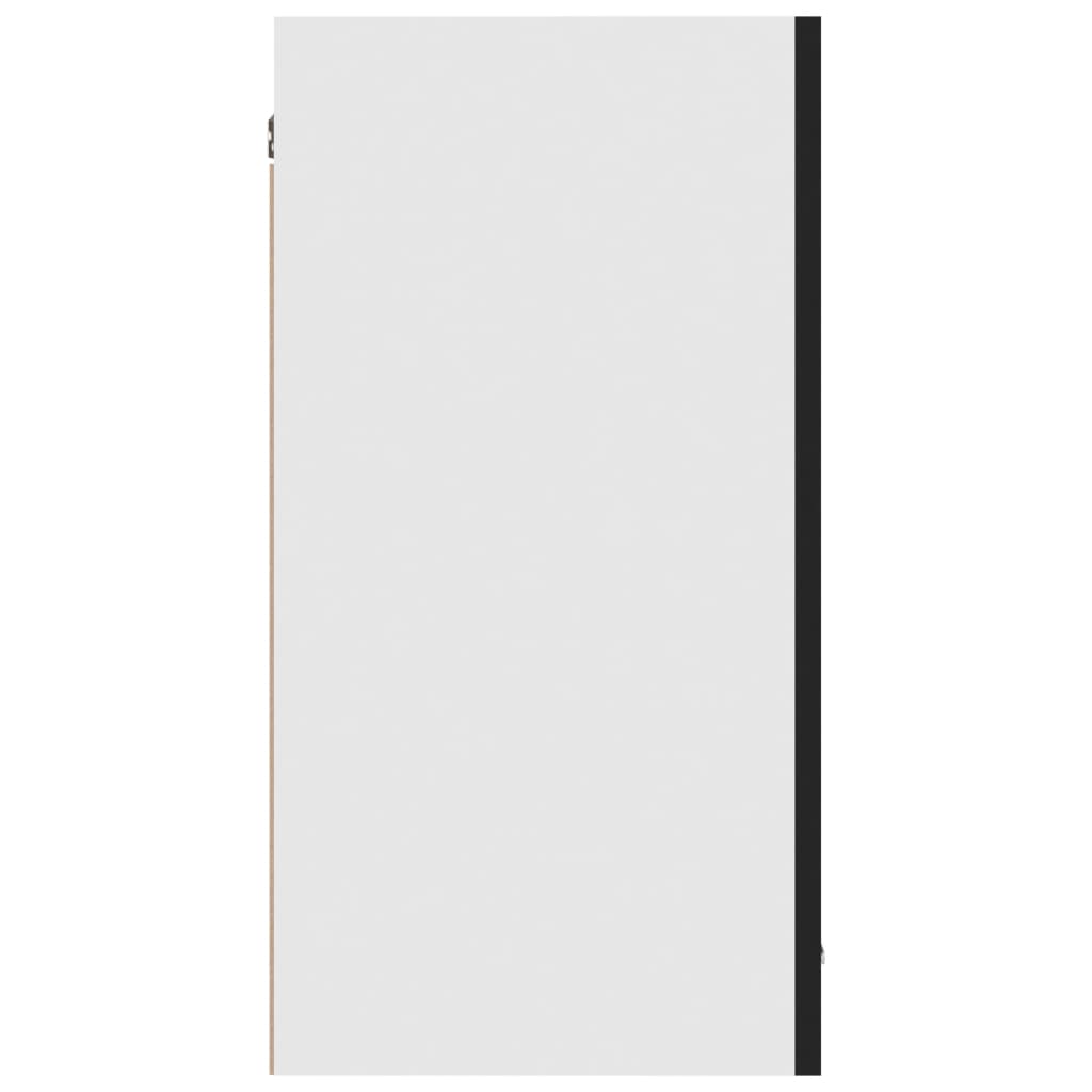 vidaXL Viseča omarica črna 80x31x60 cm iverna plošča