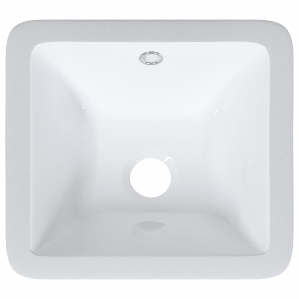 vidaXL Kopalniški umivalnik bel 30,5x27x14 cm pravokoten keramičen
