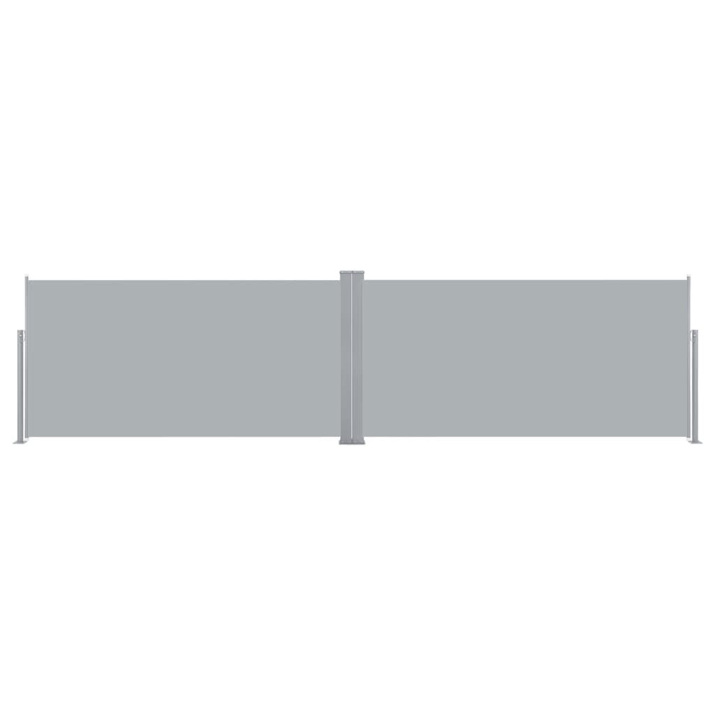 vidaXL Zložljiv Stranski Nadstrešek 160x600 cm Sive Barve