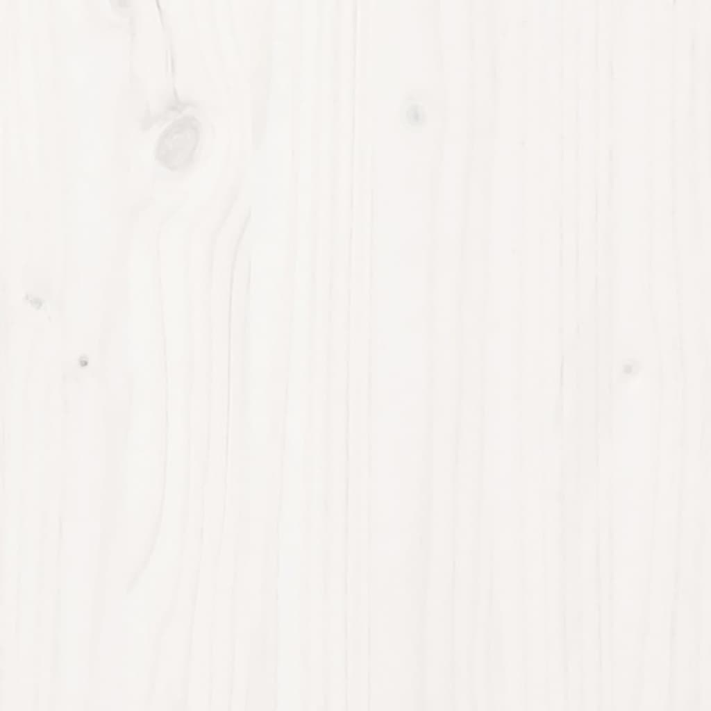 vidaXL Klubska mizica bela 80x55x40,5 cm trdna borovina