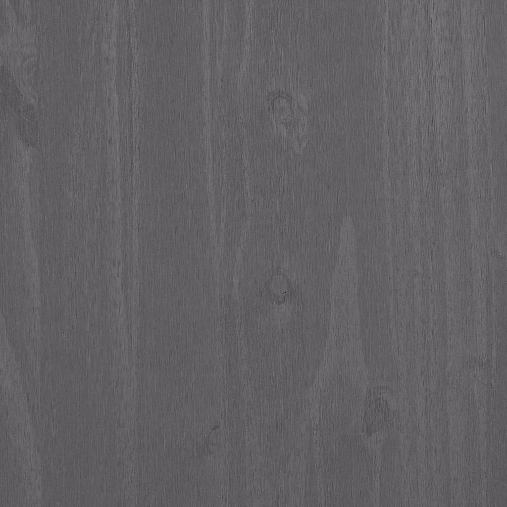 vidaXL Zgornja omarica HAMAR svetlo siva 90x30x100 cm trdna borovina