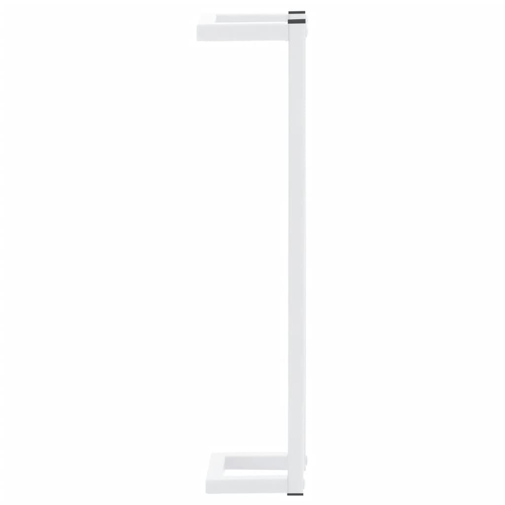 vidaXL Stojalo za brisače belo 12,5x12,5x60 cm jeklo
