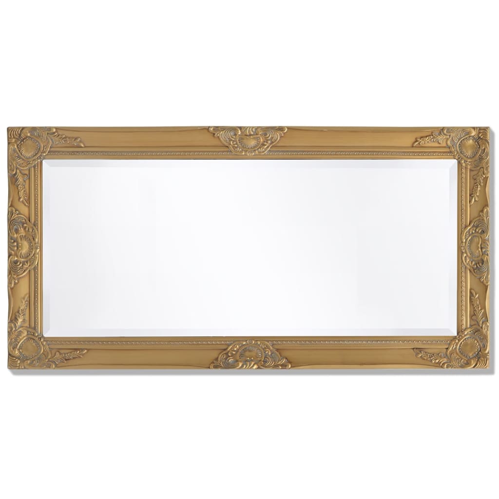 vidaXL Stensko ogledalo baročno 100x50 cm zlato