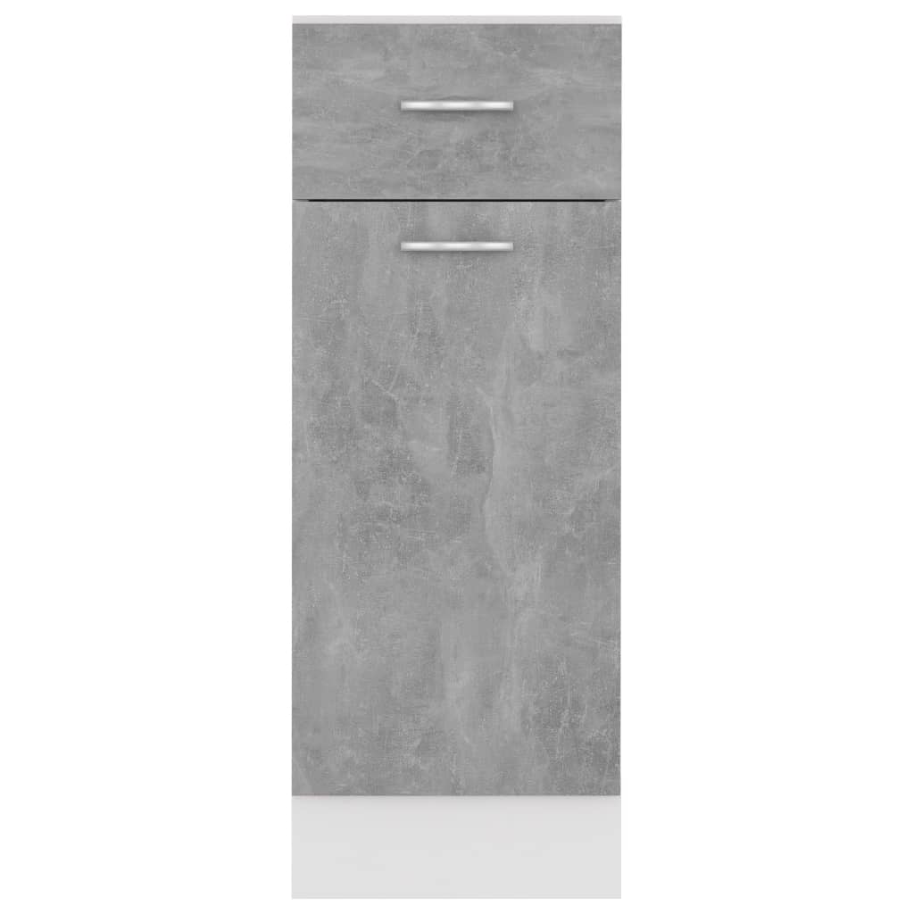 vidaXL Spodnja omarica s predalom betonsko siva 30x46x81,5 cm