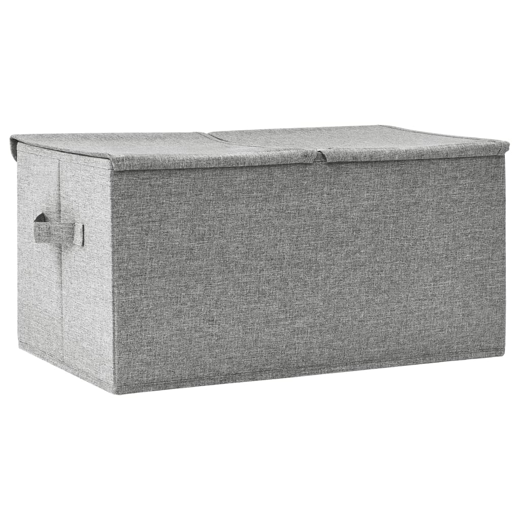 vidaXL Škatla za shranjevanje blago 50x30x25 cm siva