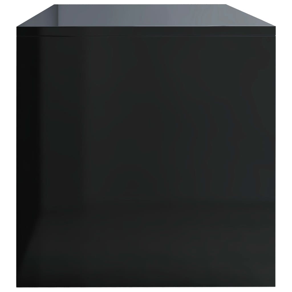 vidaXL TV omarica visok sijaj črna 80x40x40 cm iverna plošča