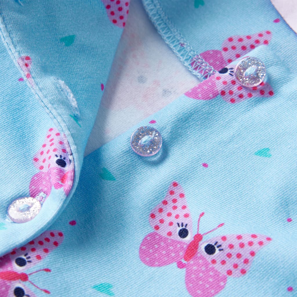 Otroška obleka z gumbi brez rokavov modra 92