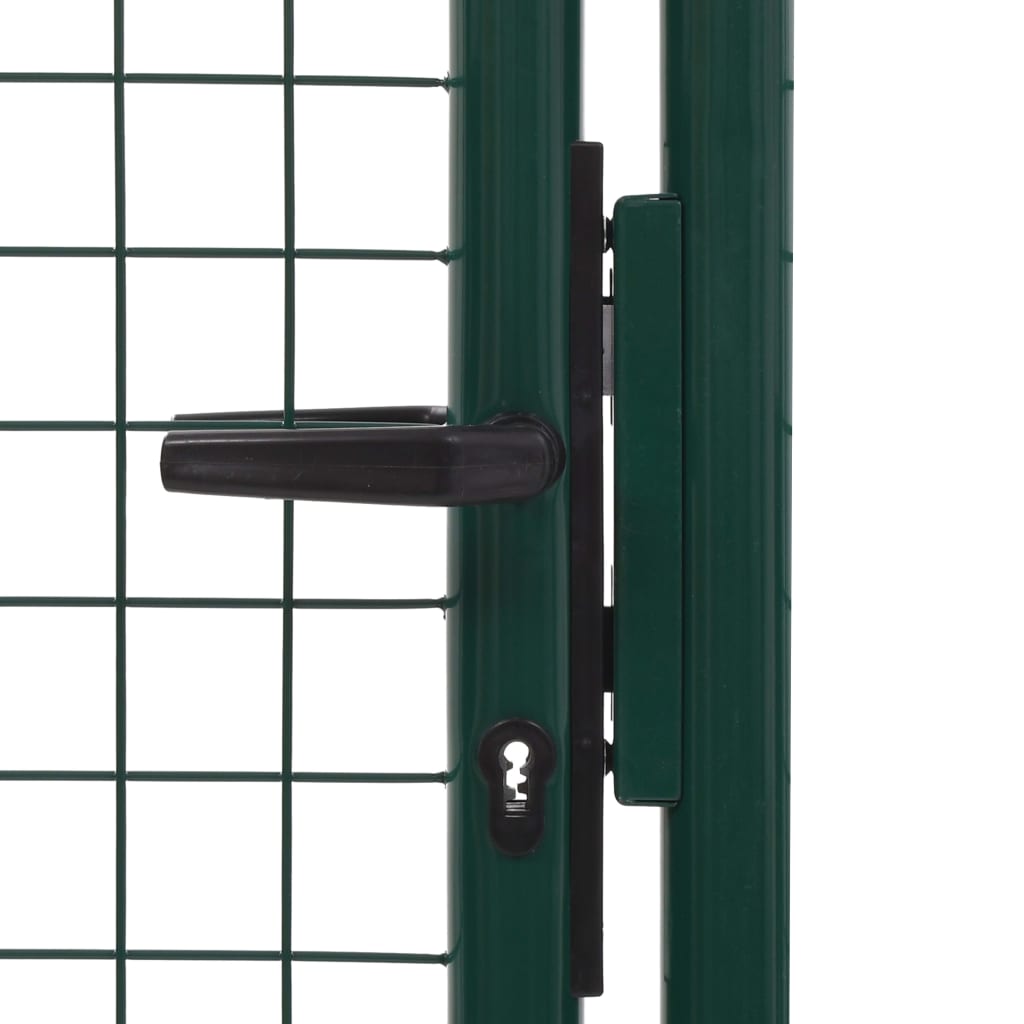 vidaXL Vrata za ograjo iz jekla 100x125 cm zelena