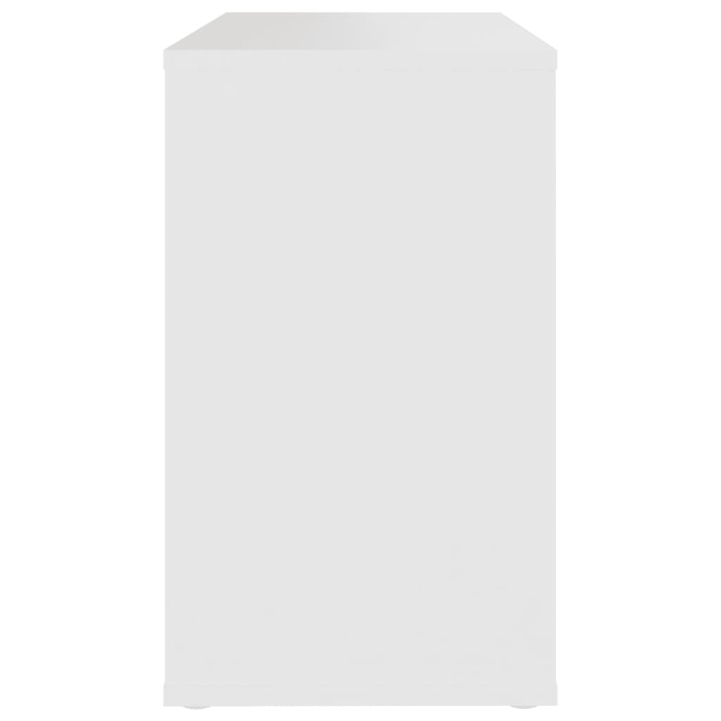 vidaXL Stranska omarica bela 60x30x50 cm iverna plošča