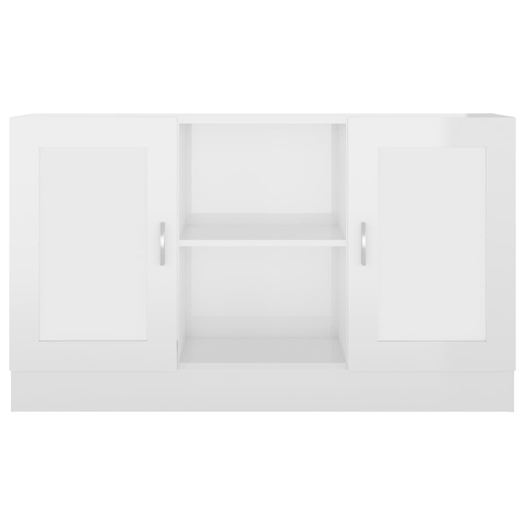 vidaXL Komoda visok sijaj bela 120x30,5x70 cm iverna plošča