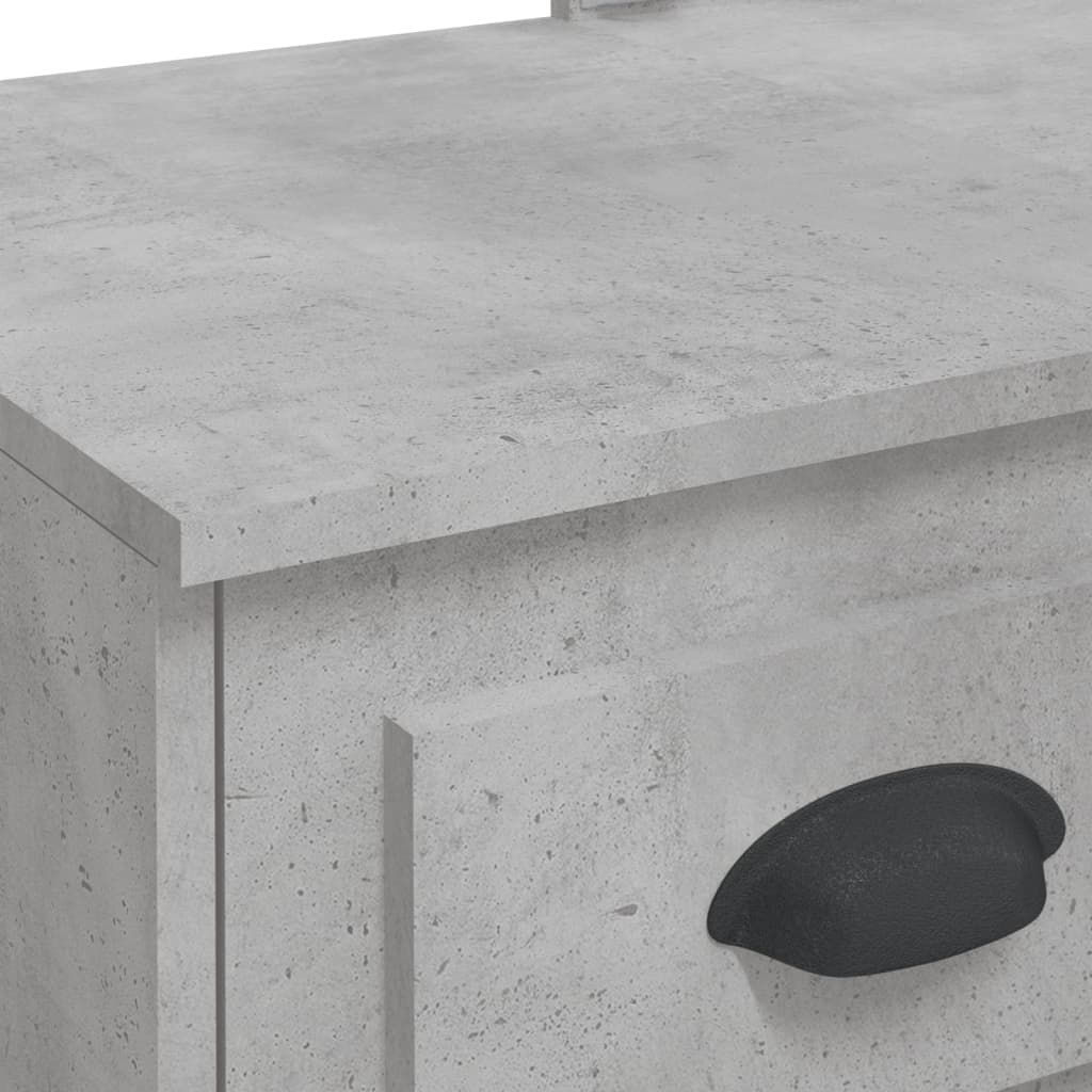 vidaXL Toaletna mizica z LED lučkami betonsko siva 90x42x132,5 cm