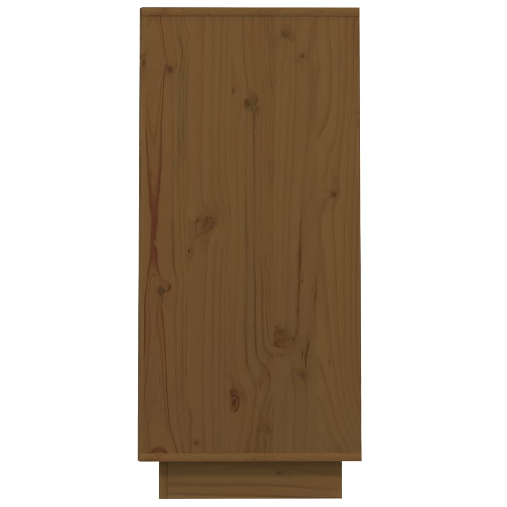 vidaXL Konzolna omarica medeno rjava 60x34x75 cm trdna borovina