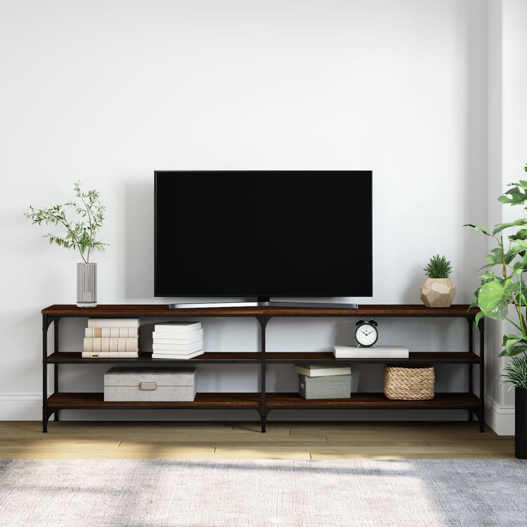 vidaXL TV omarica rjava hrast 180x30x50 cm inženirski les