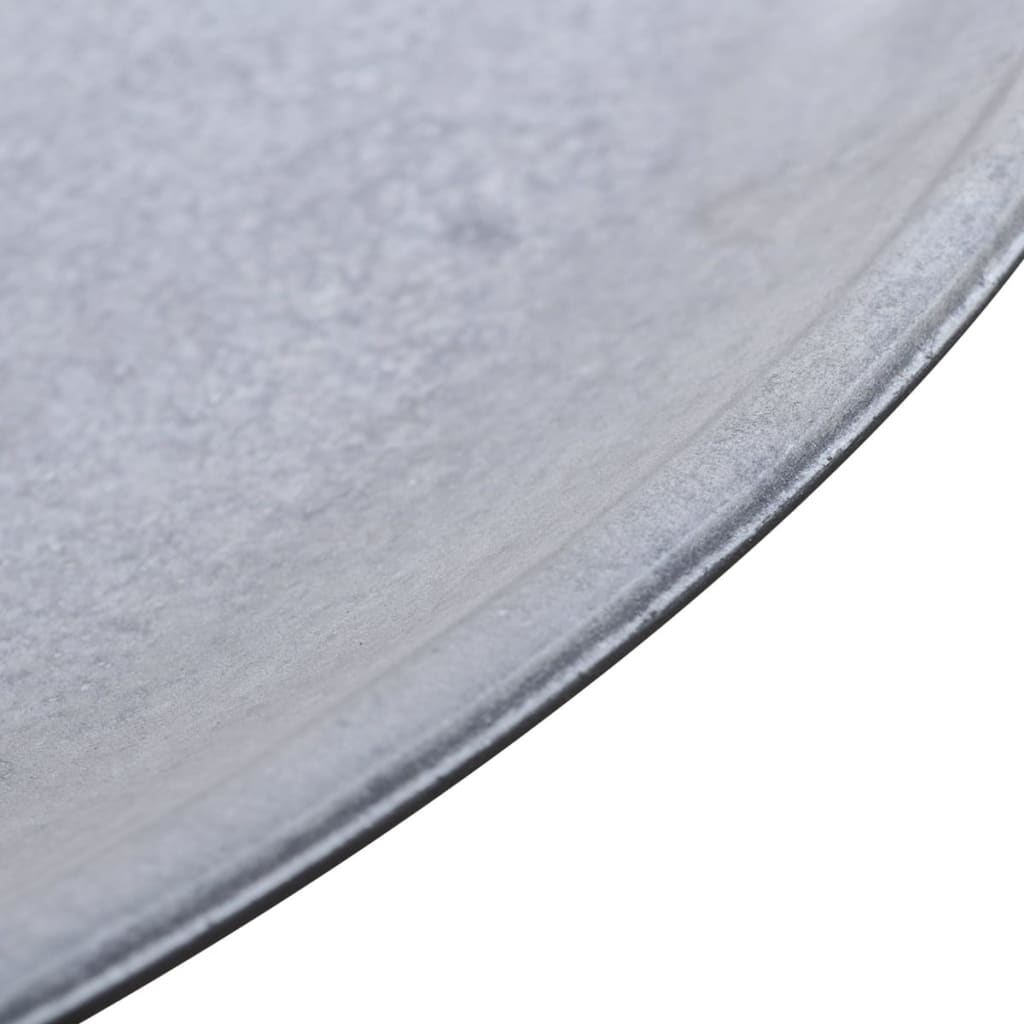 vidaXL Odstavna mizica okrogla siva betonski videz