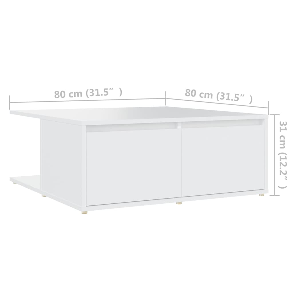 vidaXL Klubska mizica 80x80x31 cm iverna plošča