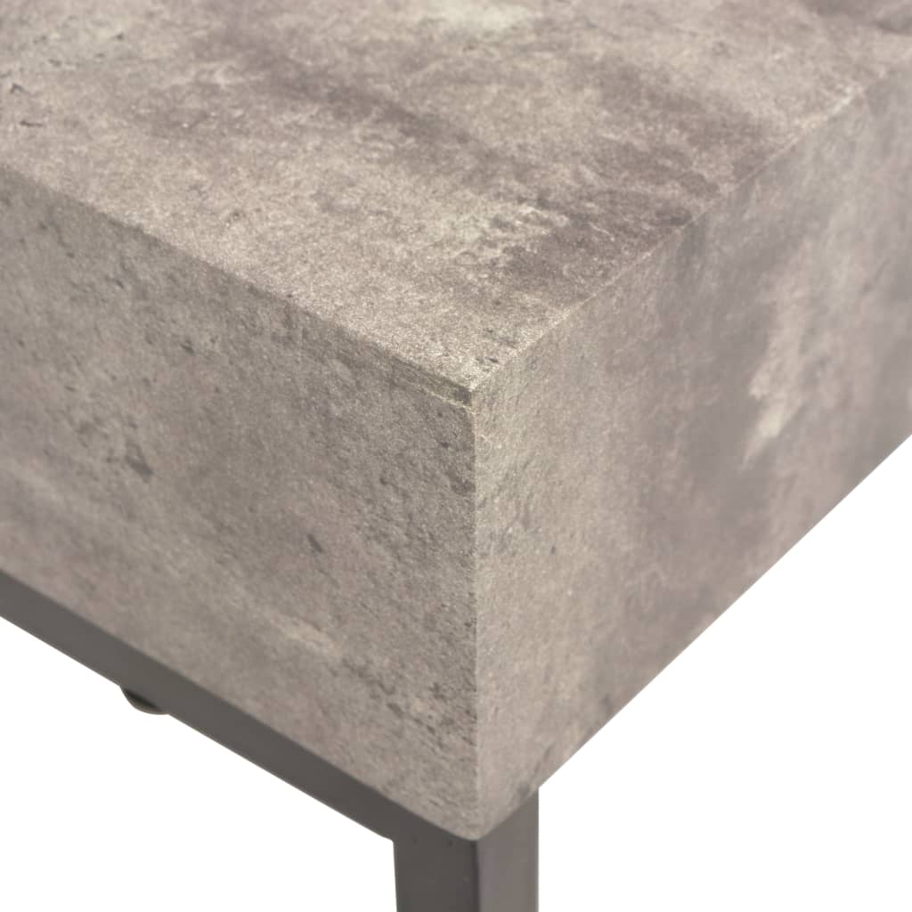 vidaXL Klubska mizica betonski videz 120x60x45 cm
