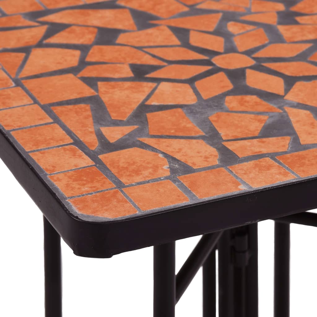 vidaXL Stranska mizica z mozaikom terakota keramika