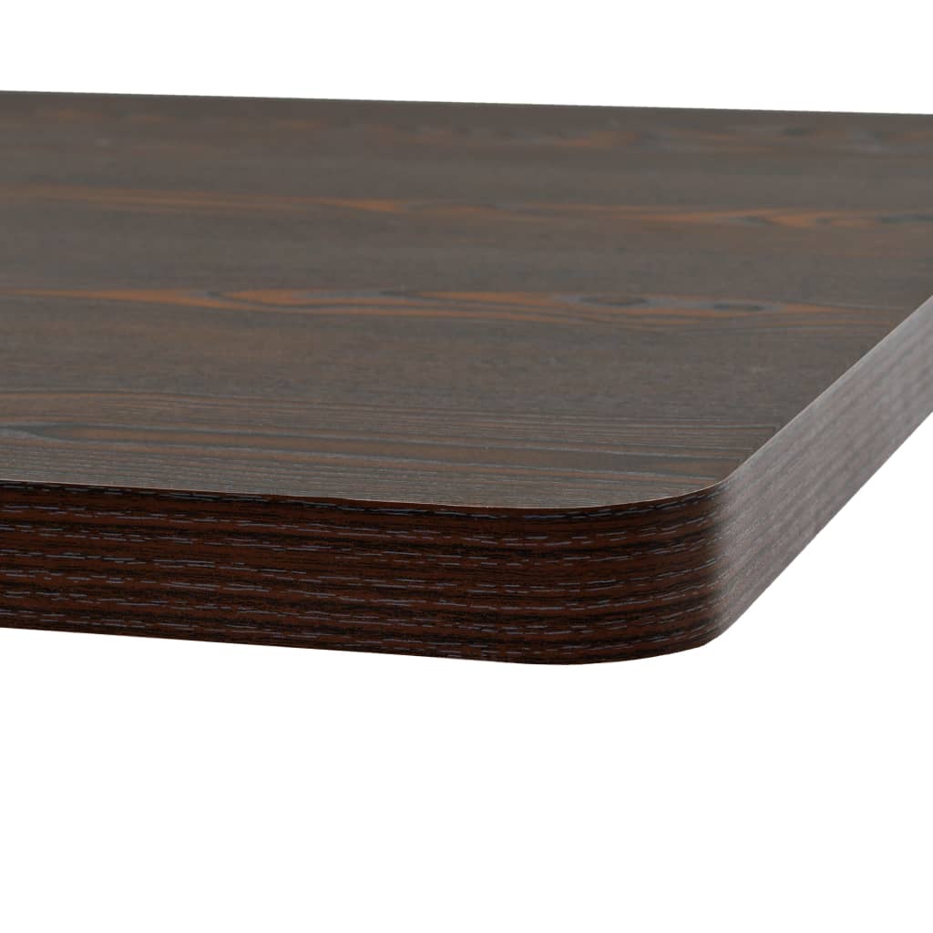 vidaXL Bistro miza iz mediapana in jekla 80x80x75 cm temna jesenovina