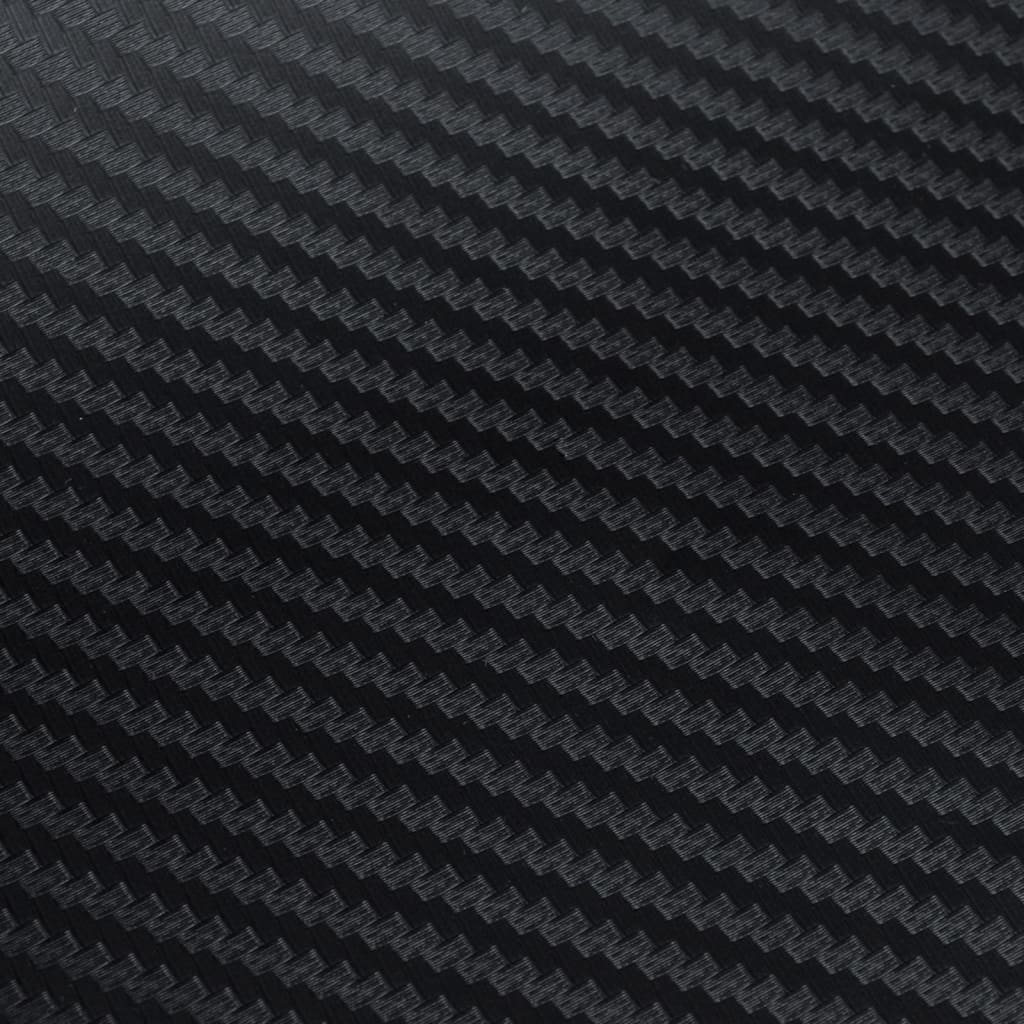 vidaXL Folija za avto 2 kosa 3D črna 100x150 cm