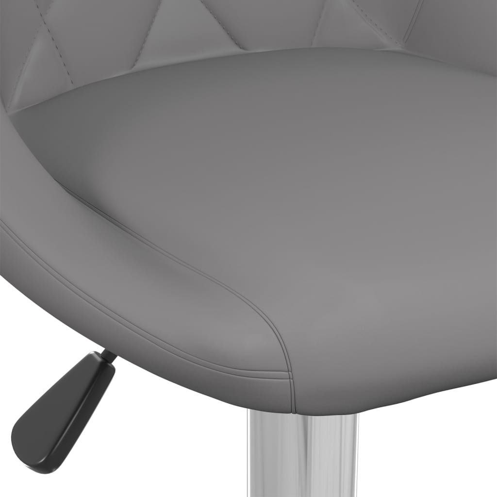 vidaXL Barski stolčki 2 kosa sivo umetno usnje