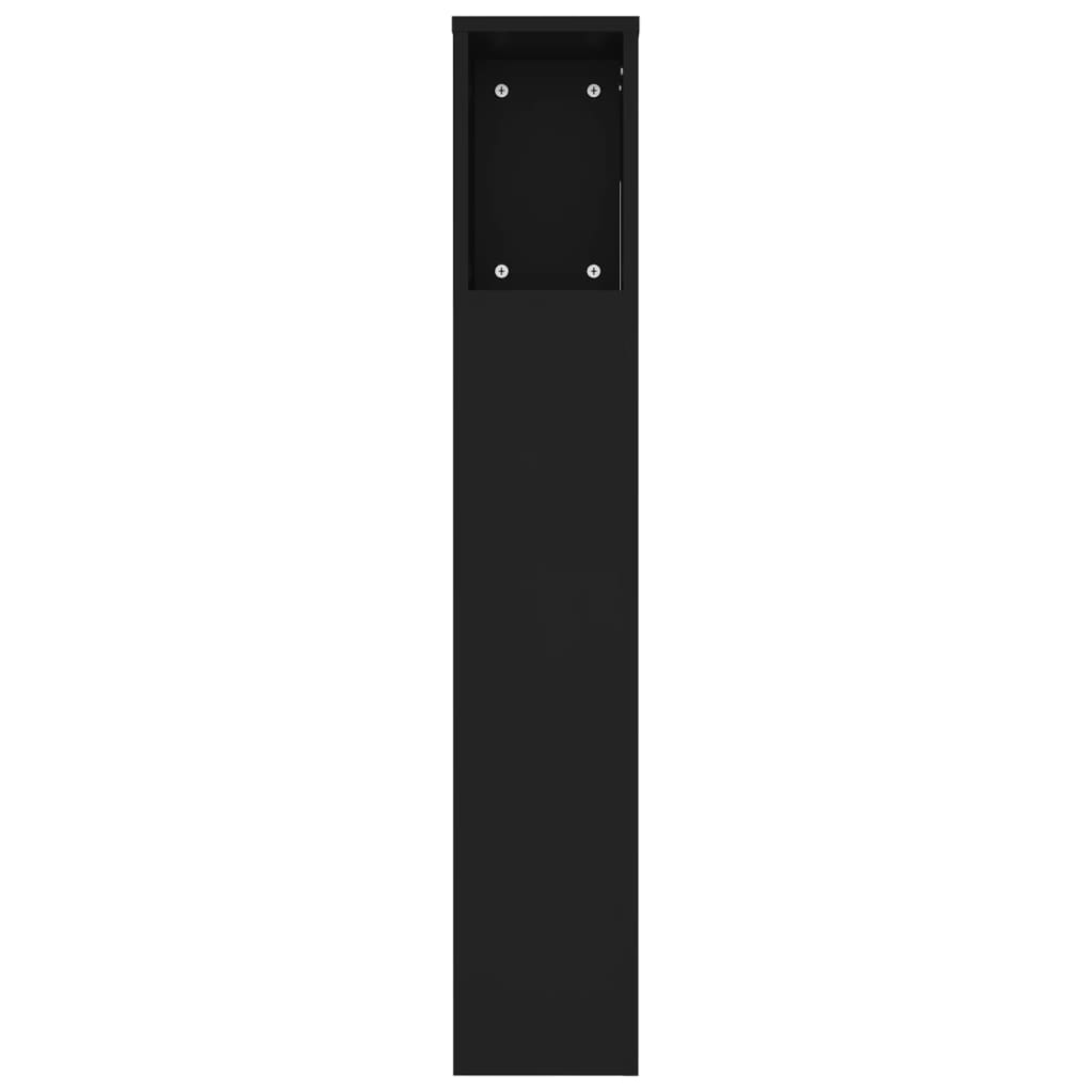 vidaXL Vzglavna omarica črna 220x18,5x104,5 cm