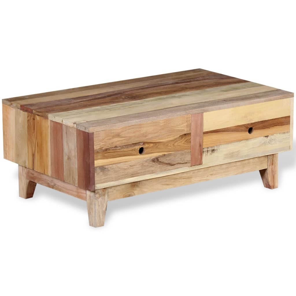 vidaXL Klubska mizica iz trdnega predelanega lesa