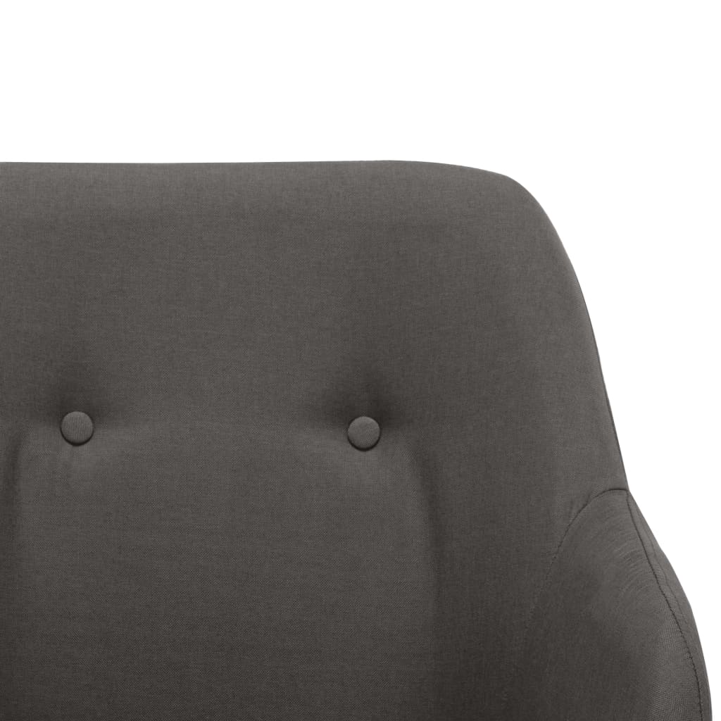 vidaXL Gugalni stol temno sivo blago