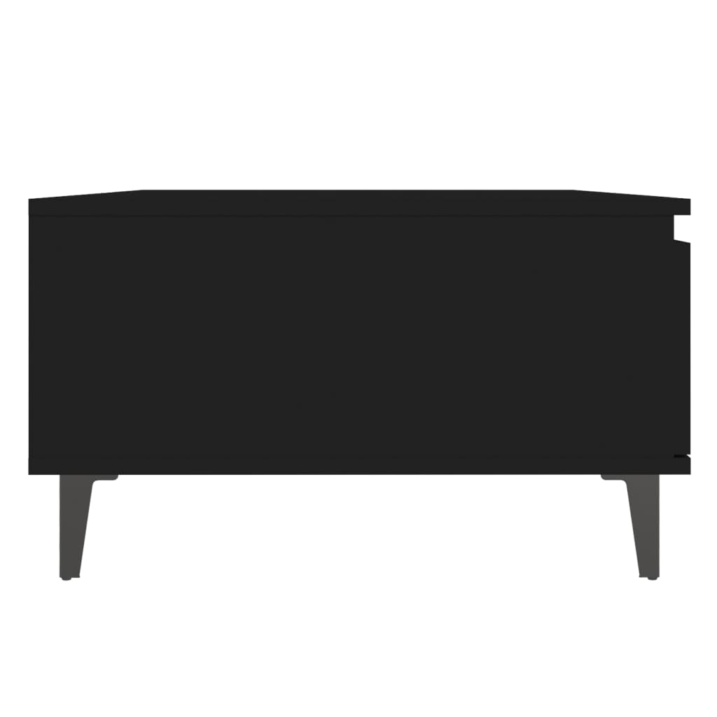 vidaXL Klubska mizica črna 90x60x35 cm iverna plošča