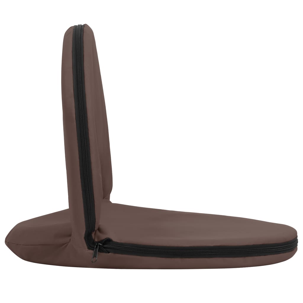 vidaXL Zložljivi talni stoli 2 kosa taupe iz jekla in blaga