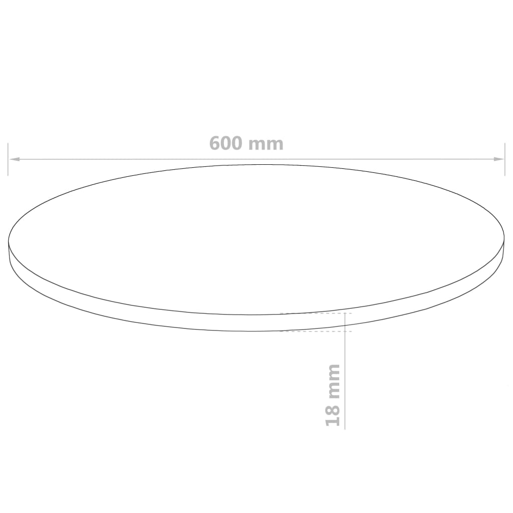 vidaXL Površina za mizo iz MDF-ja 600x18 mm