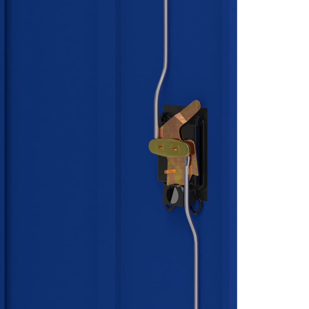 vidaXL Pisarniška omara iz kovine 90x40x140 cm sive in modre barve