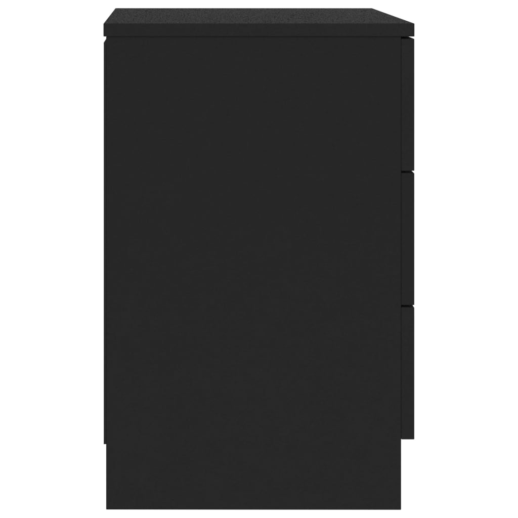 vidaXL Nočne omarice 2 kosa črne 38x35x56 cm iverna plošča