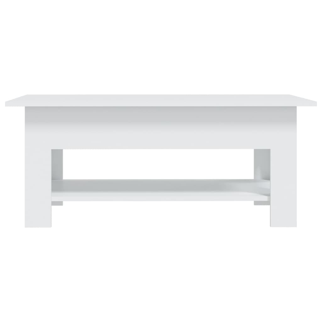 vidaXL Klubska mizica bela 102x55x42 cm iverna plošča