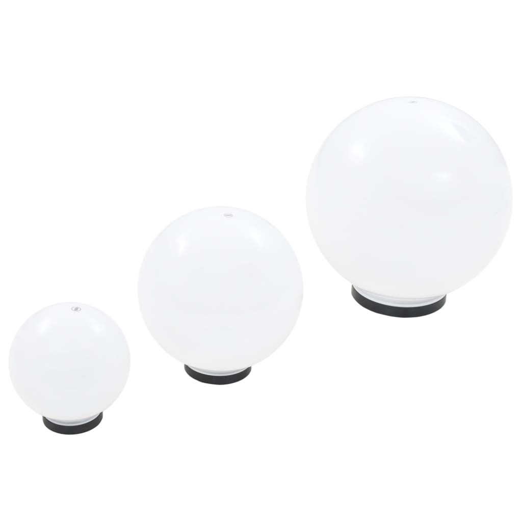 vidaXL LED okrogle svetilke 6 kosov krogle 20/30/40 cm PMMA