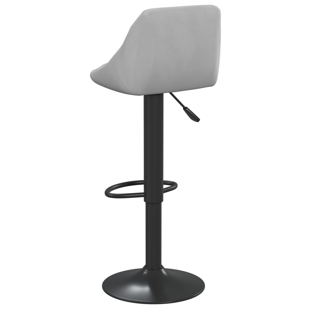 vidaXL Barski stolček svetlo siv žamet