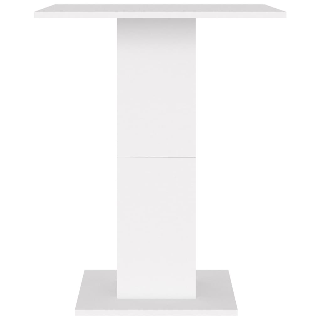 vidaXL Bistro mizica bela 60x60x75 cm iverna plošča